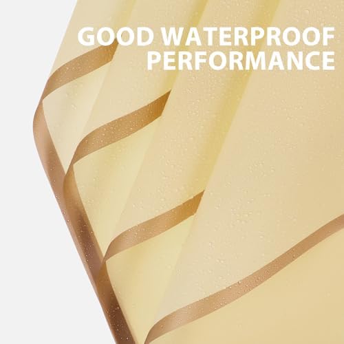 20 Sheet Flower Wrapping Paper-Waterproof Bouquet Paper (Light yellow)