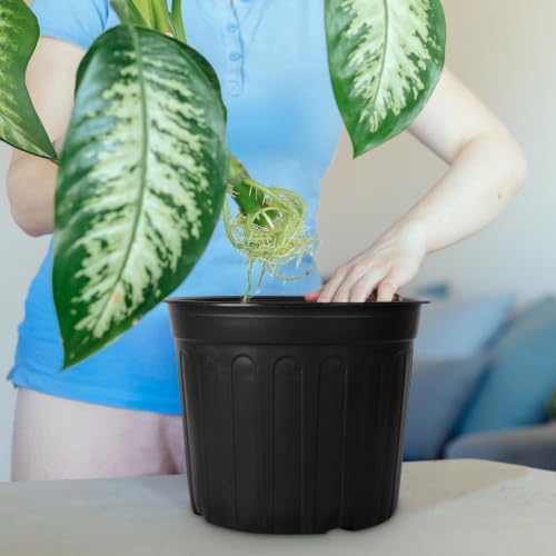 24 Pack 3 Gallon Nursery Pots Thickened Soft Black Plastic Plant Pots