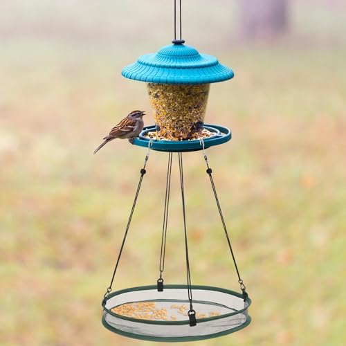FoldTier 1 Piece Bird Seed Catcher Tray Hanging Round Mesh,16 Inch