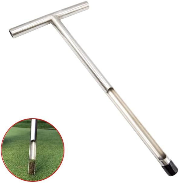 X·CELLENT Soil Probe, Soil Sample Probe 20 Inch with Reusable Soil Sampler Bags,Stainless Steel T-Style Handle Soil