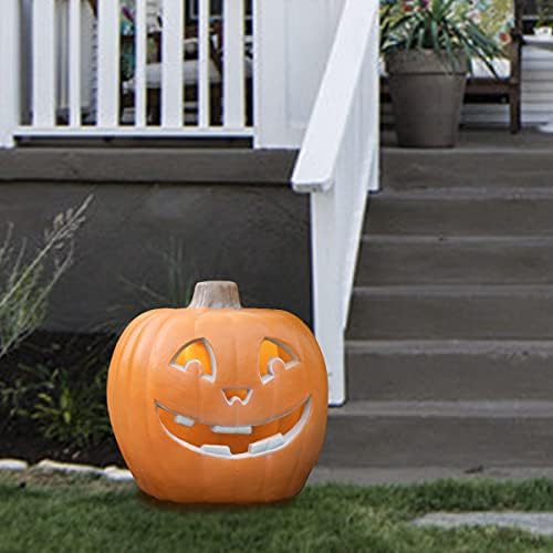 20" Jack O Lantern - Halloween Pumpkin Lantern with Pre-lit LED Bulb - Gaint Indoor/Outdoor Light Up Pumpkin for Halloween Decoration in Garden Patio Front Door Décor - 20"