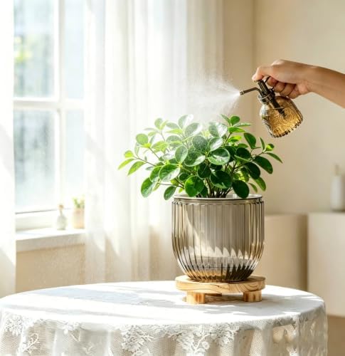 Melphoe Self Watering Pots for Indoor Plants Planter, 8.3 Inch 2 Pack Planters Self Watering Plant Pots for Flower, Houseplants, Succulent, African Violets and Cactus with Drainage