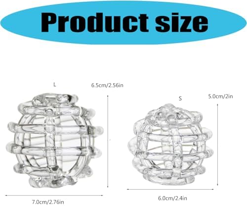 Clear Glass Flower Frog for Vases, Flower Frog Hand Blown, Spiral Wrap Single Stem Glass Vase, Modern Aesthetic Flower Arrangement Holder Art for Home Office