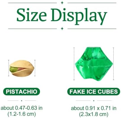 160 Pieces Deep Green Acrylic Fake Ice Rocks, Vase Filler for Table Scatter