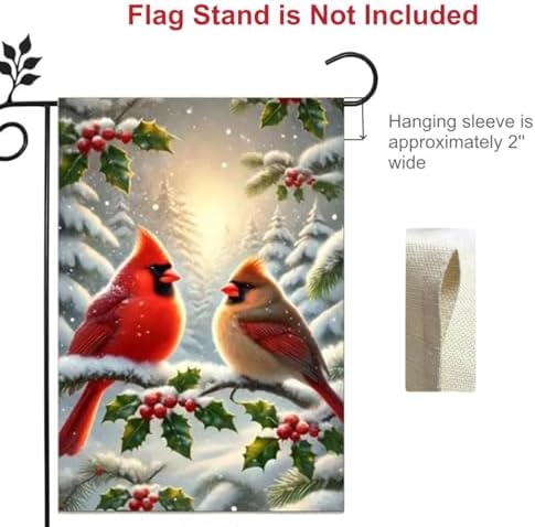 Winter Christmas Garden Flags 12x18 Double Sided Outside