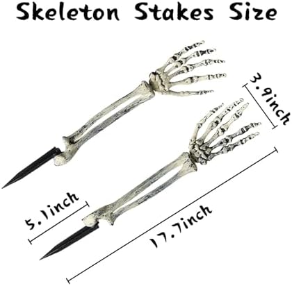 Halloween Skeleton Hands Stakes Yard Plastic Realistic Zombie Ghost Arm