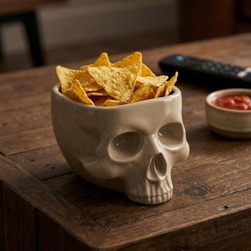 Gothic Skull Bowl 10oz Ceramic Food-Safe MW/DW Safe Halloween Candy
