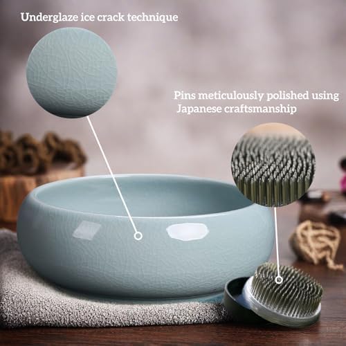 Ikebana Kit, Bowl, with 1.8in Floral Frog