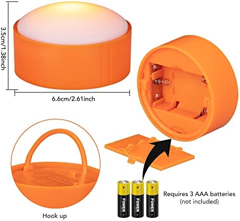 4-Pack Halloween Decorations LED Pumpkin Lights, Pumpkin Light Decoration