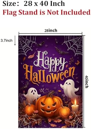 Large Halloween Garden Flags House Flags for Outside 28 x 40 Double Sided