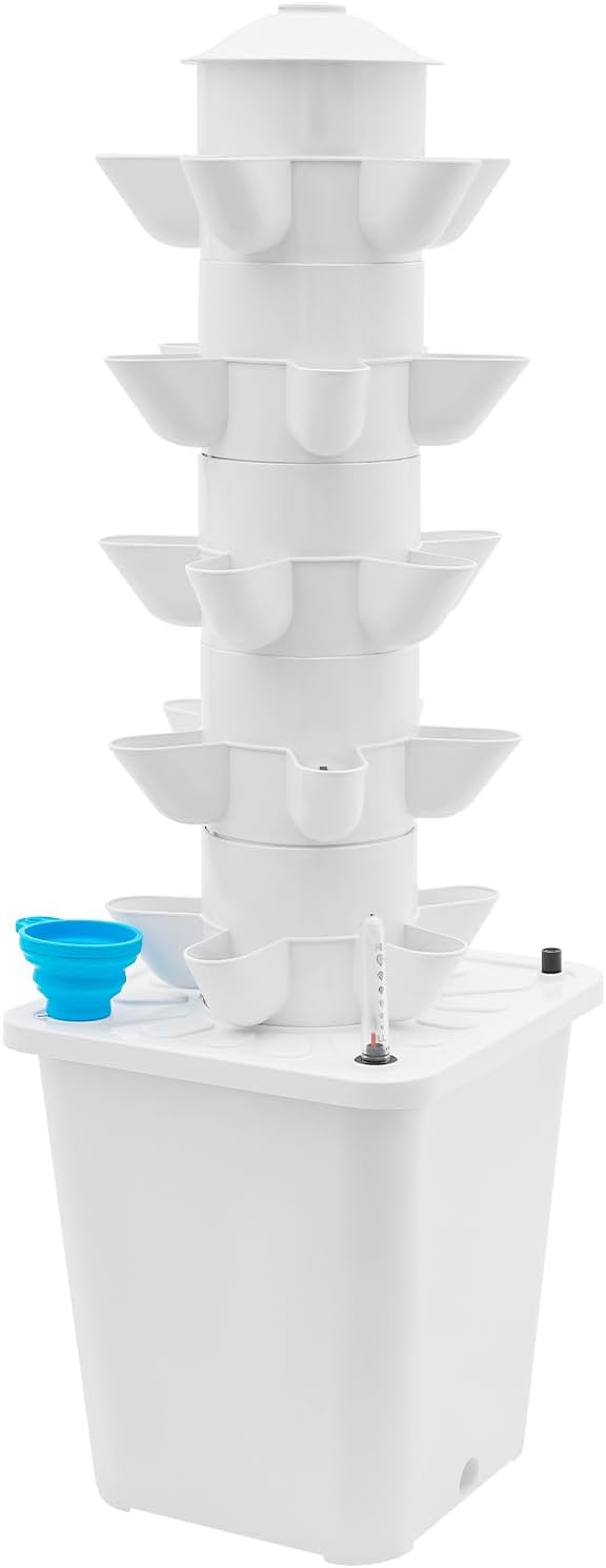 Hydroponics Growing System Kit & Vertical Indoor Garden Planter, 25-Pod Hydroponic Mechanism Indoor Plants, Herbs