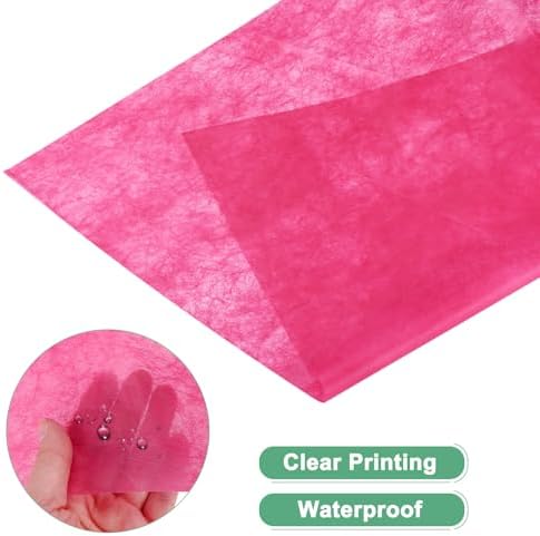 M METERXITY 38-Sheet Korean Cotton Wrapping Flower Paper, 11.8 Inch Waterproof Floral Wrapping Cotton Paper for Bouquets/Gift Packaging [Hot Pink]