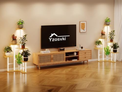 Corner Plant Stand Indoor with Grow Lights 6 Tiered Corner Plant Shelf