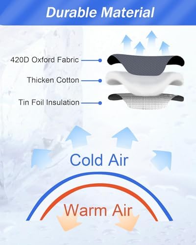 Extended Outdoor Faucet Cover for Winter Freeze Protection, POROLIR Large 25" H x 13" W Thicker Insulation Long Winter Sock for Outdoor Sprinkler Yard Hydrant Hose Bib Insulated Spigot Black