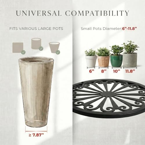 2 Pack Adjustable Plant Riser for Inside Pot,5.5~13.8''’ Height Adjustable
