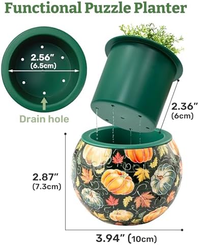 PieceRelax Unique 3D Puzzle Planter - 80 Plastic Pieces [K1115]