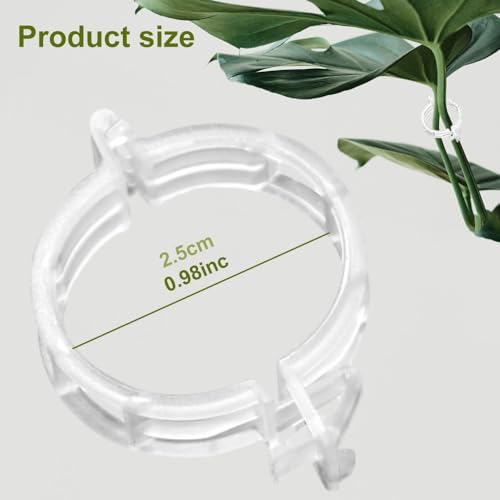 150 PCS Secured Plastic Plant Clip, Plant Support Clips, Garden Clips for Climbing Plants, Plastic Trellis Clips Plant Support Clips Tomato Grape Vine Vegetables Plant Fixing Clips (150, White)