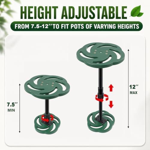 2 Pack Plant Risers for Inside Pots, 7.5-12" Adjustable Height Plant Riser