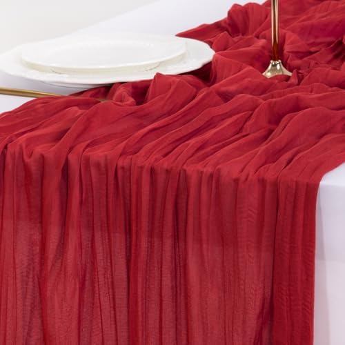 Cheesecloth Table Runner Fall Boho Wedding Birthday Party Home Decor