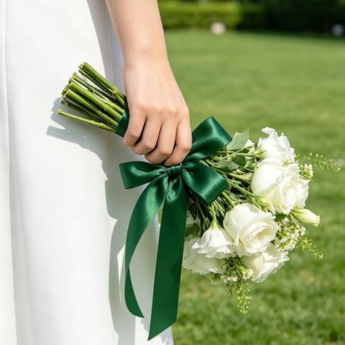 30 Yards 1 in Forest Green Satin Ribbon for Gift Wrapping St. Patrick's Day