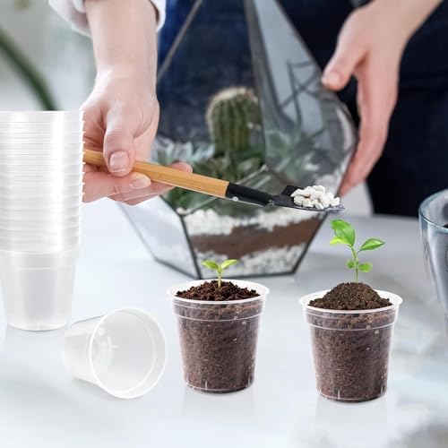 120 Pcs 2 Inch Clear Nurery Pots, Seedling Pots with Drainage Holes