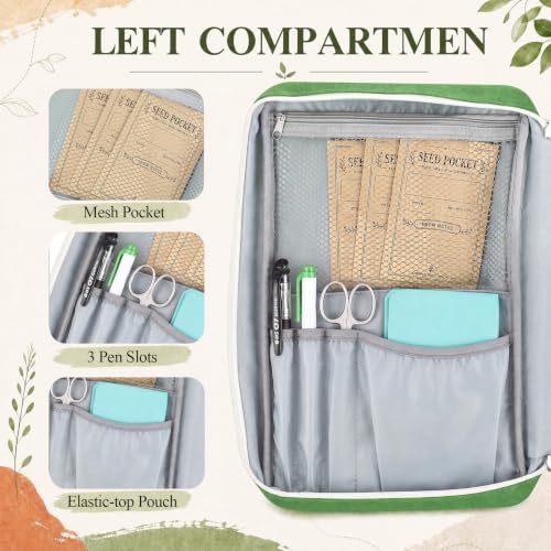 Seed Storage Organizer Binder with 50 Sheet Protectors Holds 200 Packets