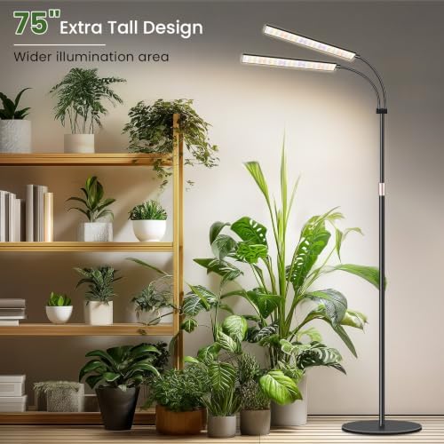 LBW Grow Lights for Indoor Plants, 75" Tall Full Spectrum Plant Grow Light