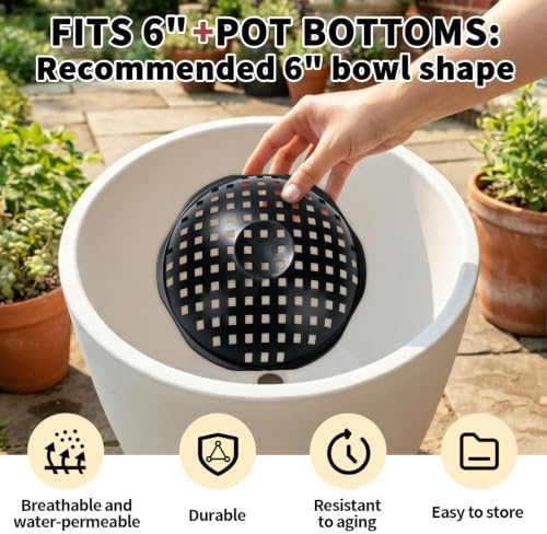 Large Repotting Plant Pot Drainage Inserts Mats Pads Planter Mesh Screens