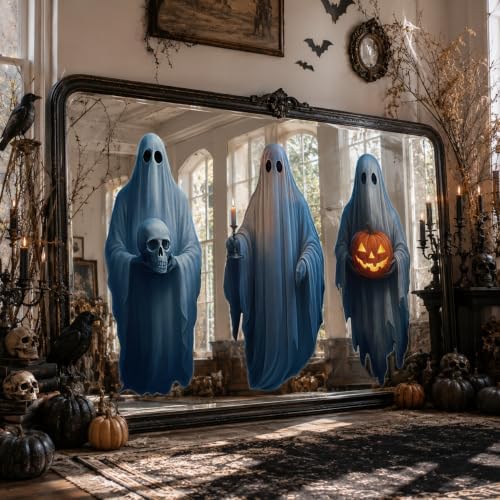 34" Halloween Spooky Ghost Window Mirror Cling Decal Decoration Extra Large