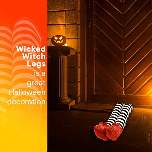 Wicked Witch Legs Halloween Prop - Feet With Ruby Slippers Outdoor Indoor