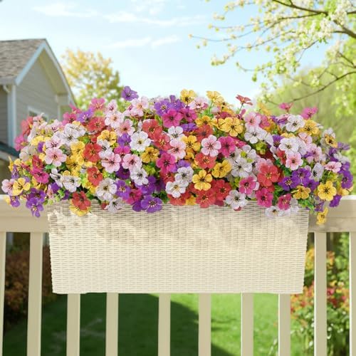 Lifewit Artificial Flowers for Outdoor, Faux Flowers for Garden Decor