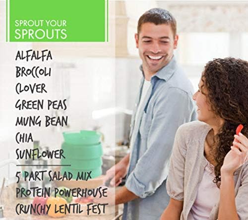 Handy Pantry Complete Sprouts Growing Kit | Sprouting Kit with 3 Stackable Sprouting Trays | Seed Sprouter, BPA-Free