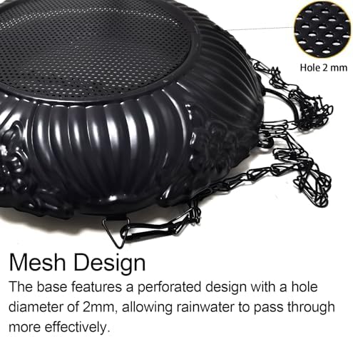 Platform Bird Feeder，11 inch Large Metal Hanging Tray