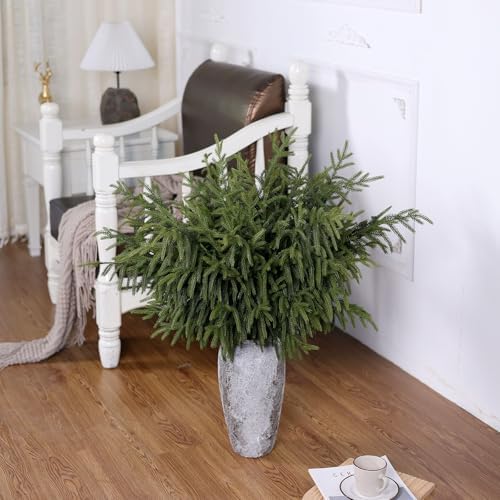 4Pcs 36"Lifelike Touch Artificial Norfolk Pine Branches for Christmas Decor