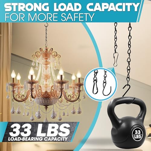 Adjustable 33LB 236" Electroplated Steel Hanging Chain, Garden Plant Hanger