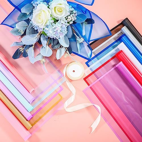 Ctosree 240Sheets Flower Wrapping Paper,Waterproof Korean Bouquet Wrap 23in