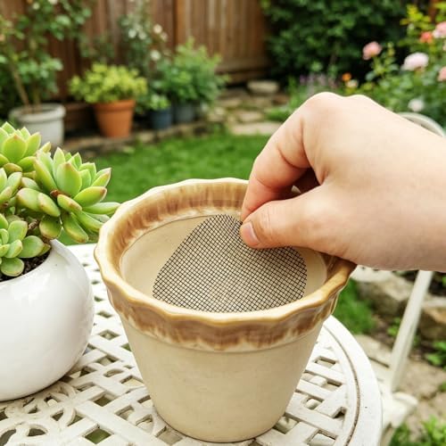 150PCS 2 4 6 Inch Mesh Screen for Planter Pots,Planter Drainage Insert Grid