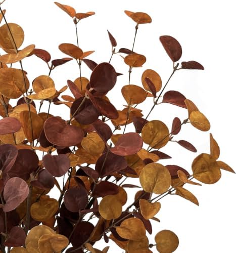 Fall Decor 6Pcs 27" Faux Fall Eucalyptus Stems Leaves Decor Thanksgiving