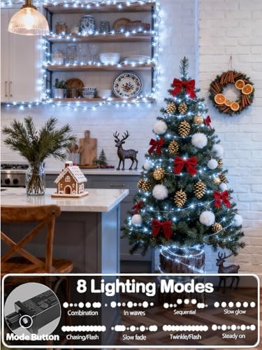 330 FT 1000 LED Christmas Light String Indoor Outdoor Waterproof Cool White