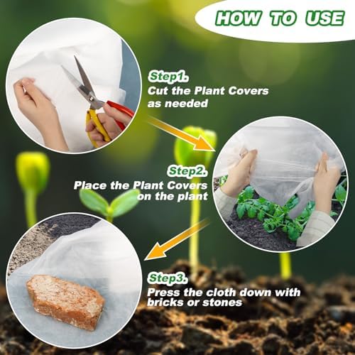 MAQIHAN Plant Covers Freeze Protection - Frost Cloth & Floating Row Cover