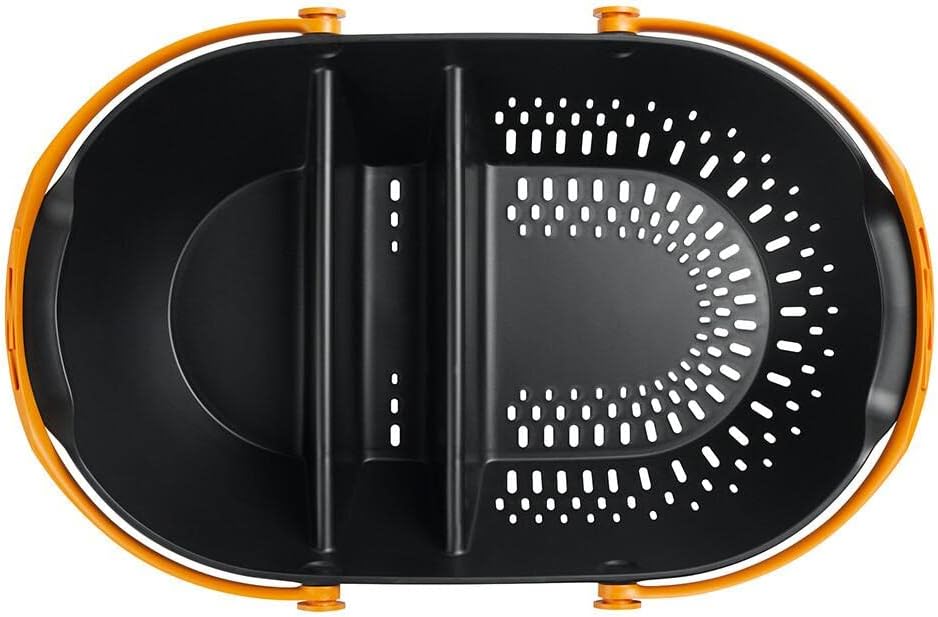 Fiskars Harvest Basket, For collecting and cleaning harvest and harvesting tools, Plastic, Black/Orange, Plus, 1062831