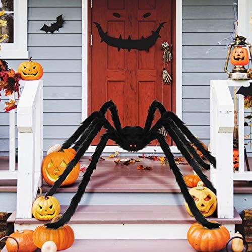 Halloween Outdoor Decorations Giant Spider: 8.0 Ft Large Spider Decorations