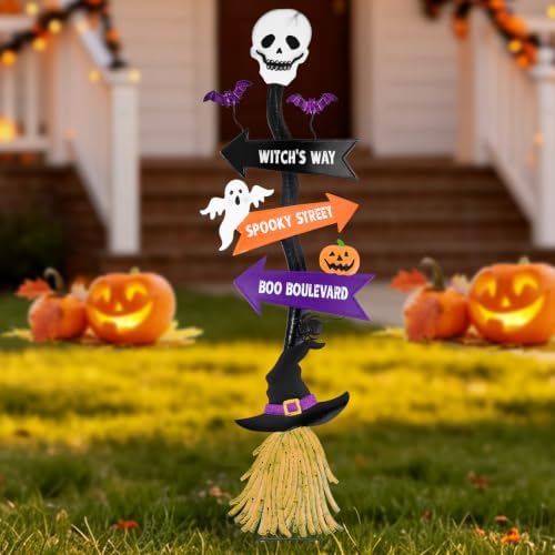Halloween Yard Stakes Outdoor Decorations, 47.8” Halloween Yard Signs