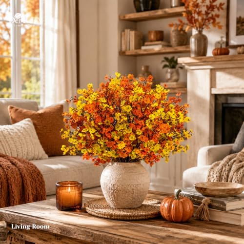 Der Rose 24 Stems Fall Babys Breath Artificial Flowers for Home Vase Decor