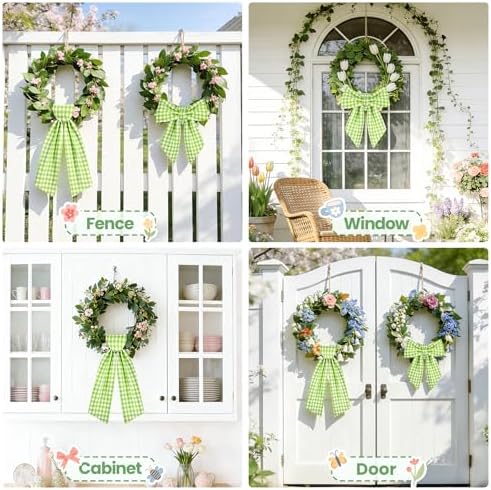 Spring Wreath Sash for Front Door, 56 Inch, 1 Pcs