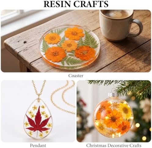 277 Pcs Autumn Dried Flowers for Crafts,Real Nature Dried Flowers for Resin