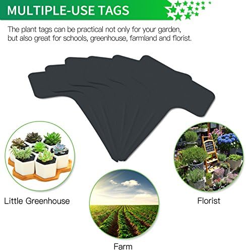 Prudance® 50pcs Reusable Waterproof Plant Markers, Black