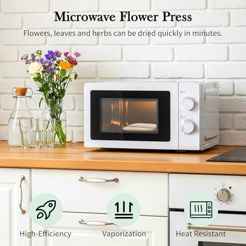 Aboofx Microwave Flower Press Kit, 6.3" Quick Drying Pressed Flower