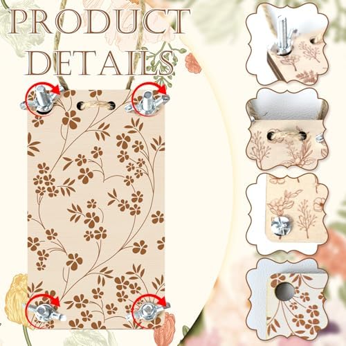 Mini Flower Press Kit - 4 Pack Small Wooden Press for Real Flowers, Includes Blotting Papers & Organza Bags, Pocket Portable DIY Plant Preservation Art Gift for Women, Girls & Plant Lovers (Rectangle)