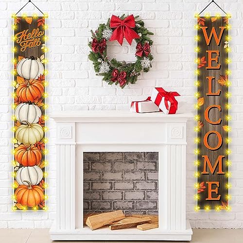 Fall Porch Banner Autumn Thanksgiving Decorations for Home Decor